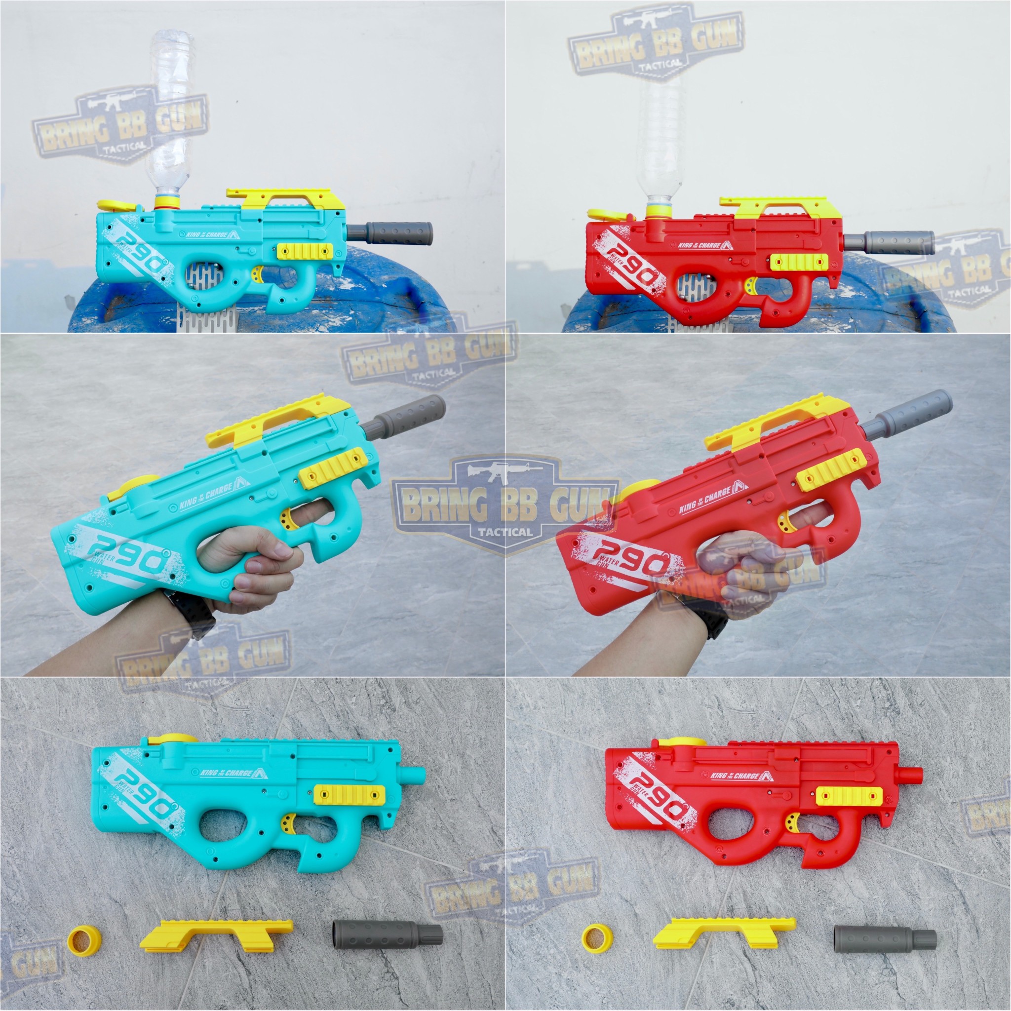 ปืนฉีดน้ำไฟฟ้า รุ่น P90 (ปืนฉีดน้ำของเล่น) (ปืนฉีดน้ำอัตโนมัติ) (ยิงได้ต่อเนื่อง)