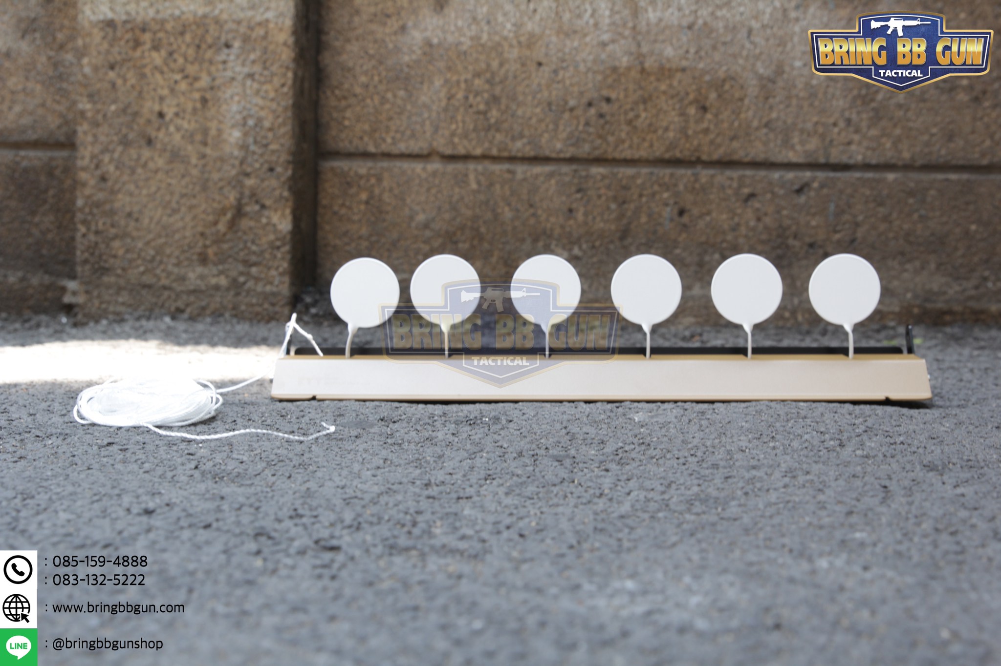 เป้าเพลตเหล็กสำหรับฝึกซ้อมยิงปืนบีบีกัน รุ่น ตั้งพื้นแถวเรียง (The Plate Rack)