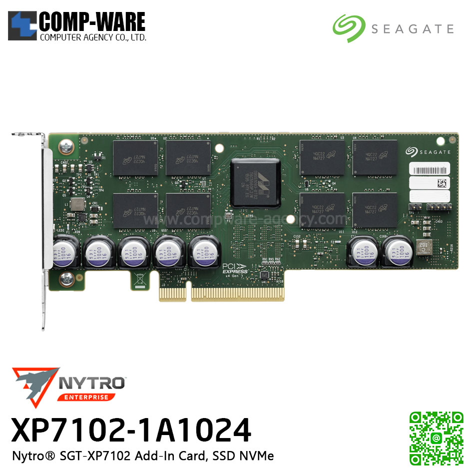 Seagate Nytro 800GB XP7102 Add-In Card Series PCI-Express 3.0 x4 (NVMe) Enterprise SSD - XP7102-1A1024