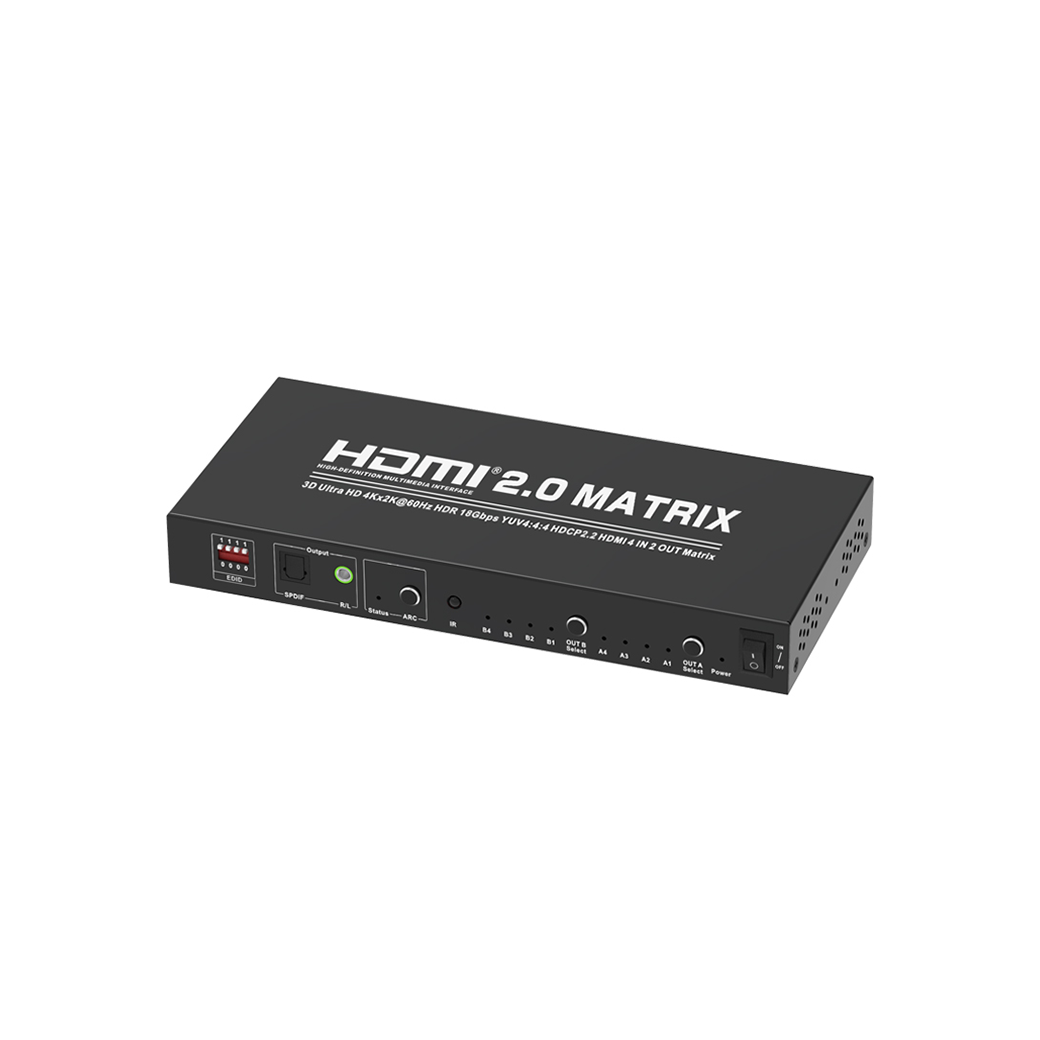 TECVAGON TVG-2042E 4x2 HDMI 2.0 Matrix with ARC and Audio Extraction
