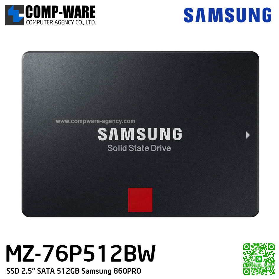 Samsung SSD 860 PRO SATA III 512GB 2.5" (MZ-76P512BW)