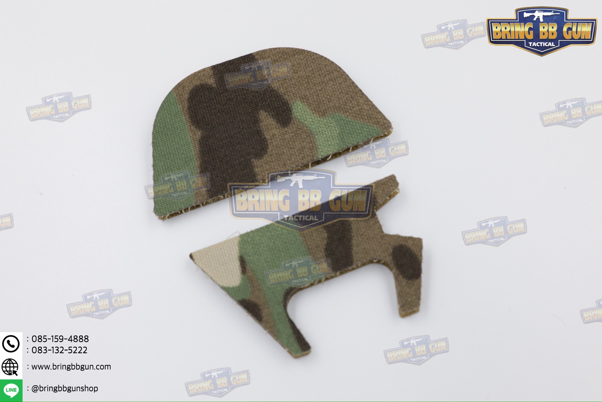 สติ๊กเกอร์ตีนตุ๊กแกลายพรางติดหูฟัง Ops-Core AMP (Ops-Core AMP Camp Skin Set) (Velcro For Headphone)