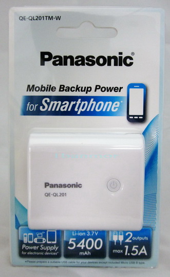 Panasonic Mobile Booster 5,400 mAh QE-QL201TM-W ไฟแรงสุด ๆ