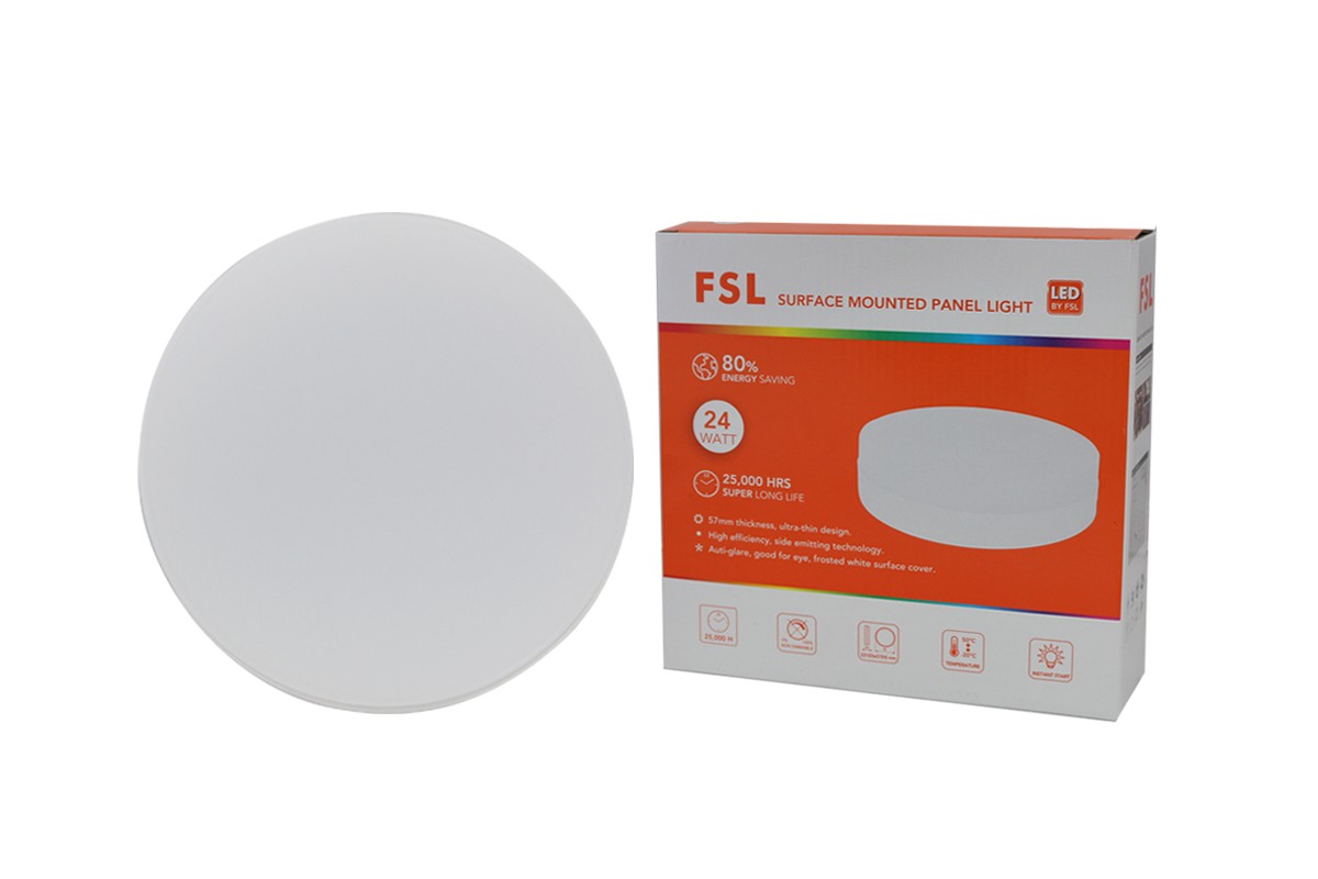 โคมติดลอย ทรงกลม FSL-KC-PN-R-24W แสงขาวและวอร์มไวท์