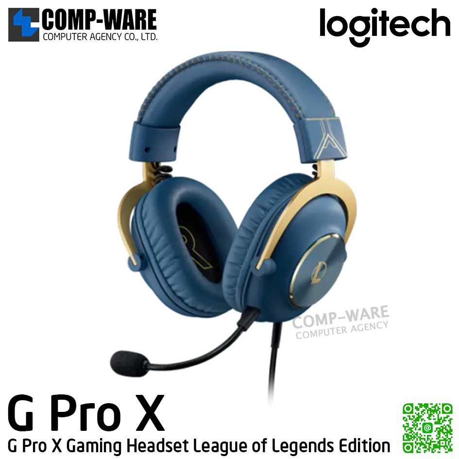 Logitech G PRO X Gaming Headset League of Legends Edition - 2Y Warranty - 981-001107