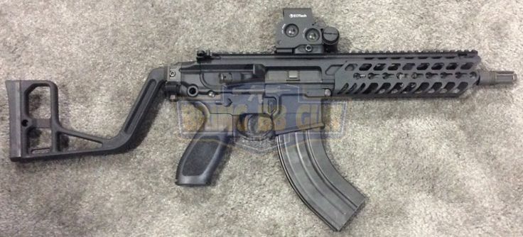 พานท้ายปืนแบบพับได้ ยี่ห้อ 5KU รุ่น Folding Visor Stock 1913 Interface (พานท้ายสำหรับหน้ากากกันแก๊สพิษ)