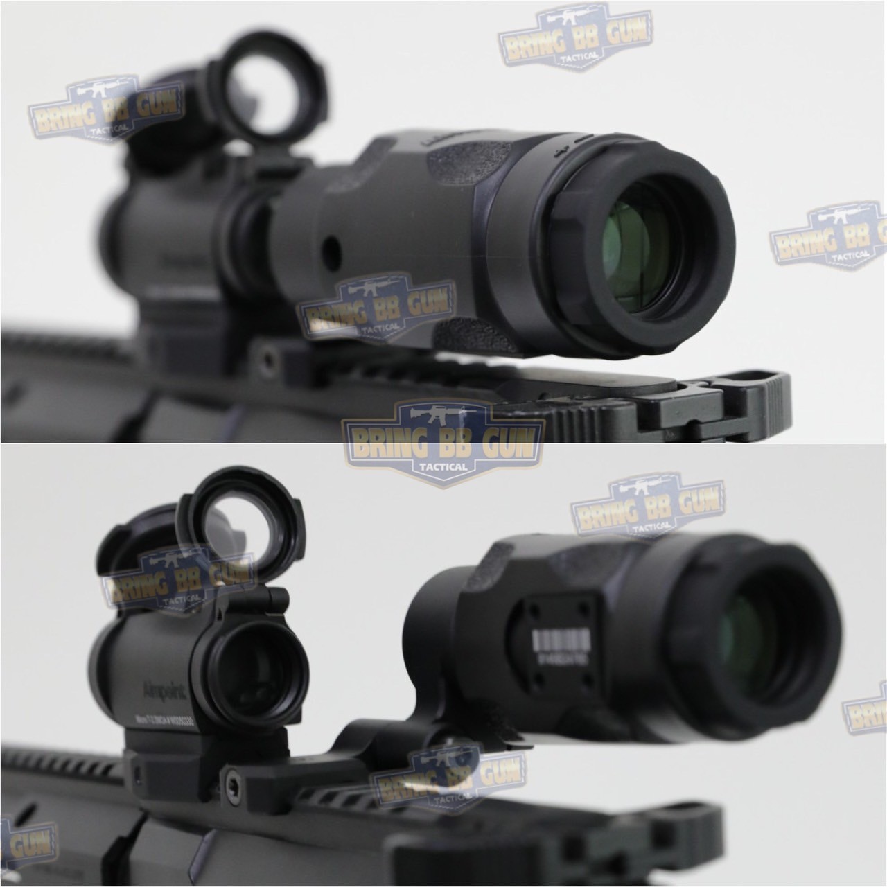 ขาจับดอท+ขาจับซูมหลังดอท Arisaka (แบบ Low) (สำหรับดอท Aimpoint Micro T1/T2 และ ซูมหลังดอท Aimpoint) (Low Aimpoint Micro Mount) (Low Magnifier Mount) (Aimpoint T-2 Magnifier Mount) (Red Dot Flip Mount) (RDF) (Micro Footprint) (Optic Mount)