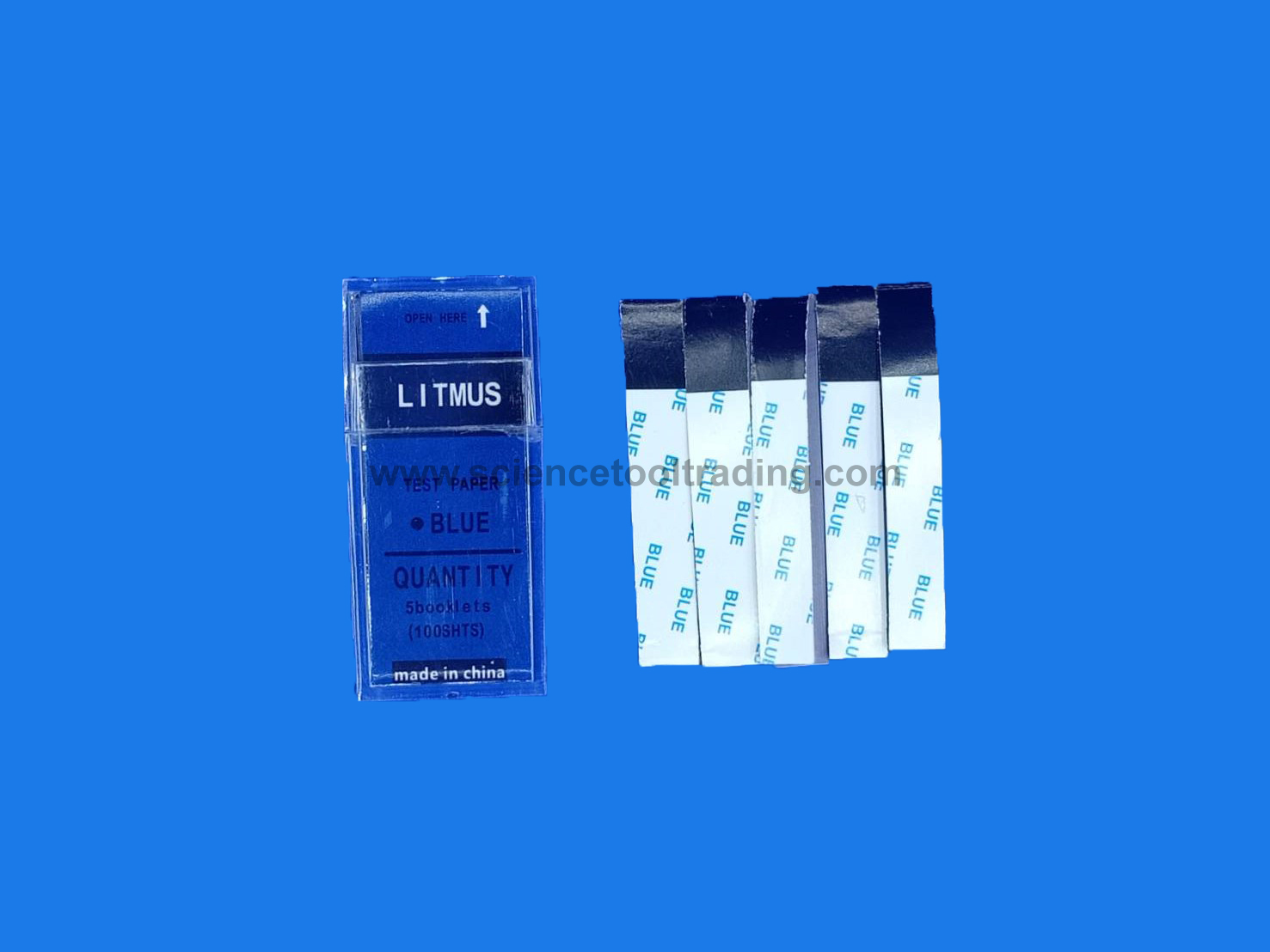 กระดาษลิตมัส น้ำเงิน (100แผ่น)