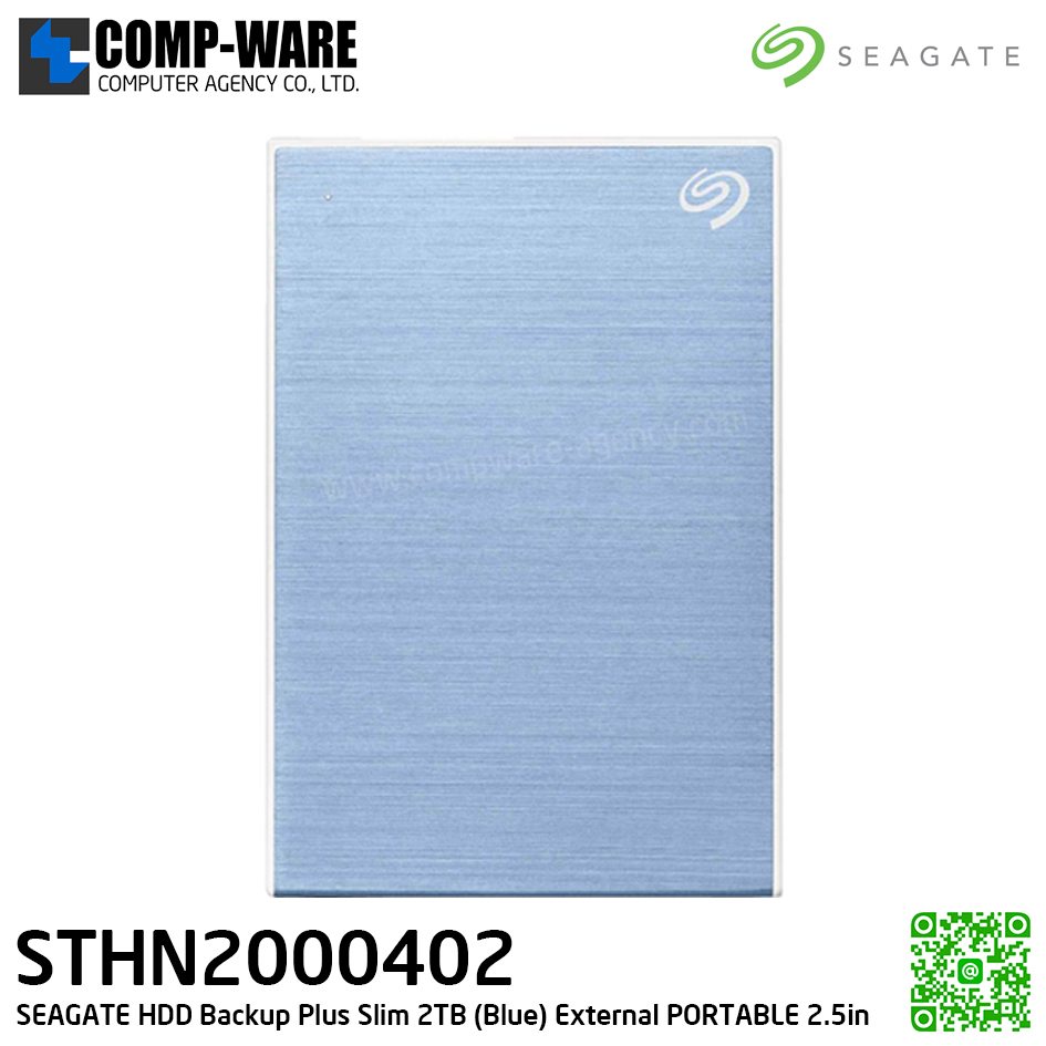 SEAGATE HDD Backup Plus Slim 2TB (BLUE) External HDD PORTABLE 2.5" - STHN2000402