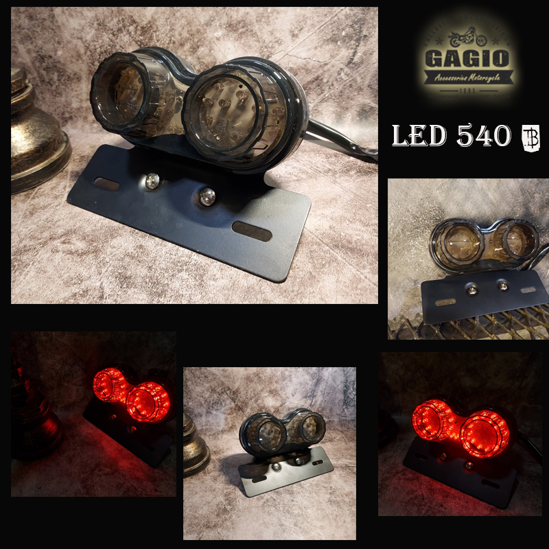 ไฟท้ายLED ทรงแว่นมีไฟเลี้ยวในตัว เลนส์ดำ