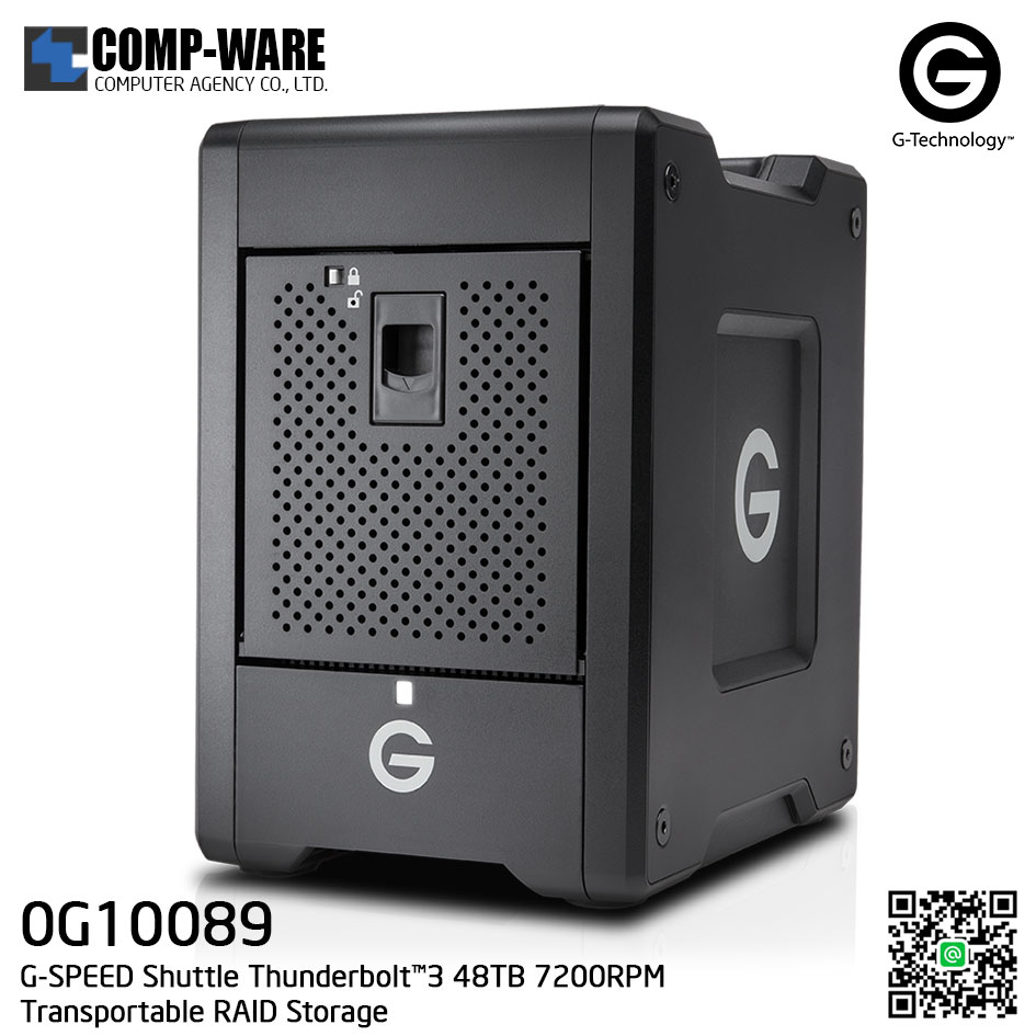 G-Technology G-SPEED Shuttle Thunderbolt™3 48TB 7200RPM Transportable RAID Storage - 0G10089