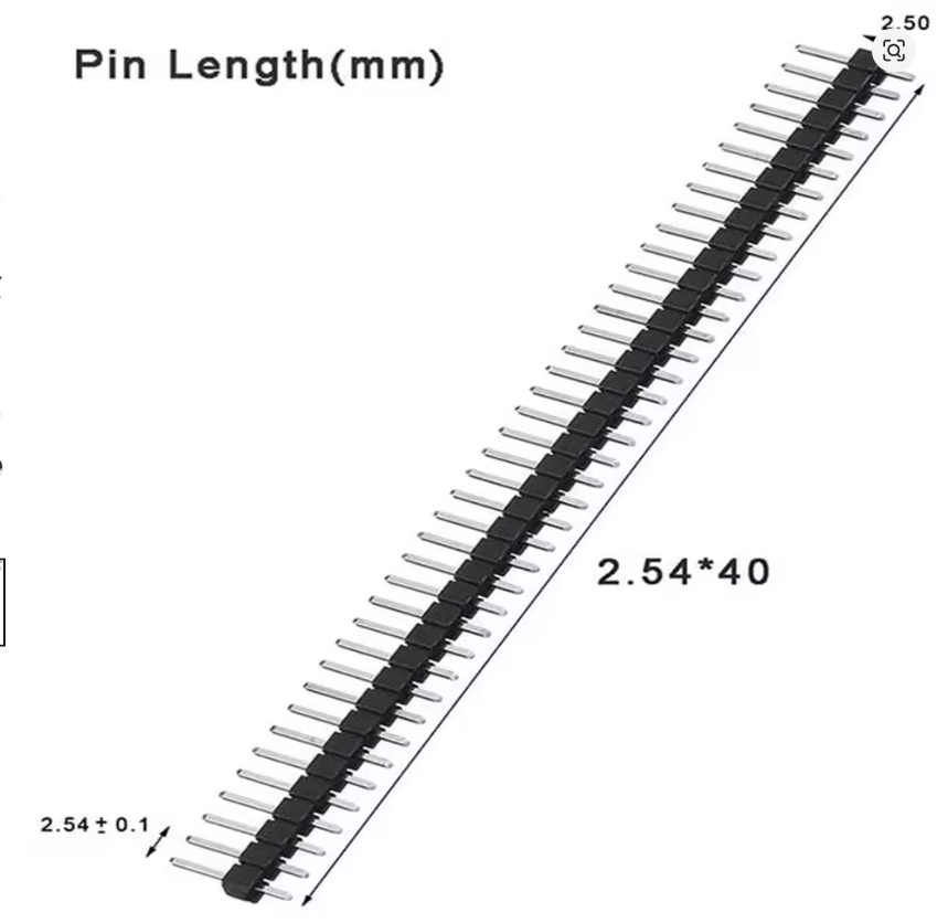 หัวต่อ 40 Pin 1x40 Single Row Male 2.54 Breakable Pin Header PCB JST Connector Strip For Arduino DIY Kit (ชุดละ 5 ชิ้น)