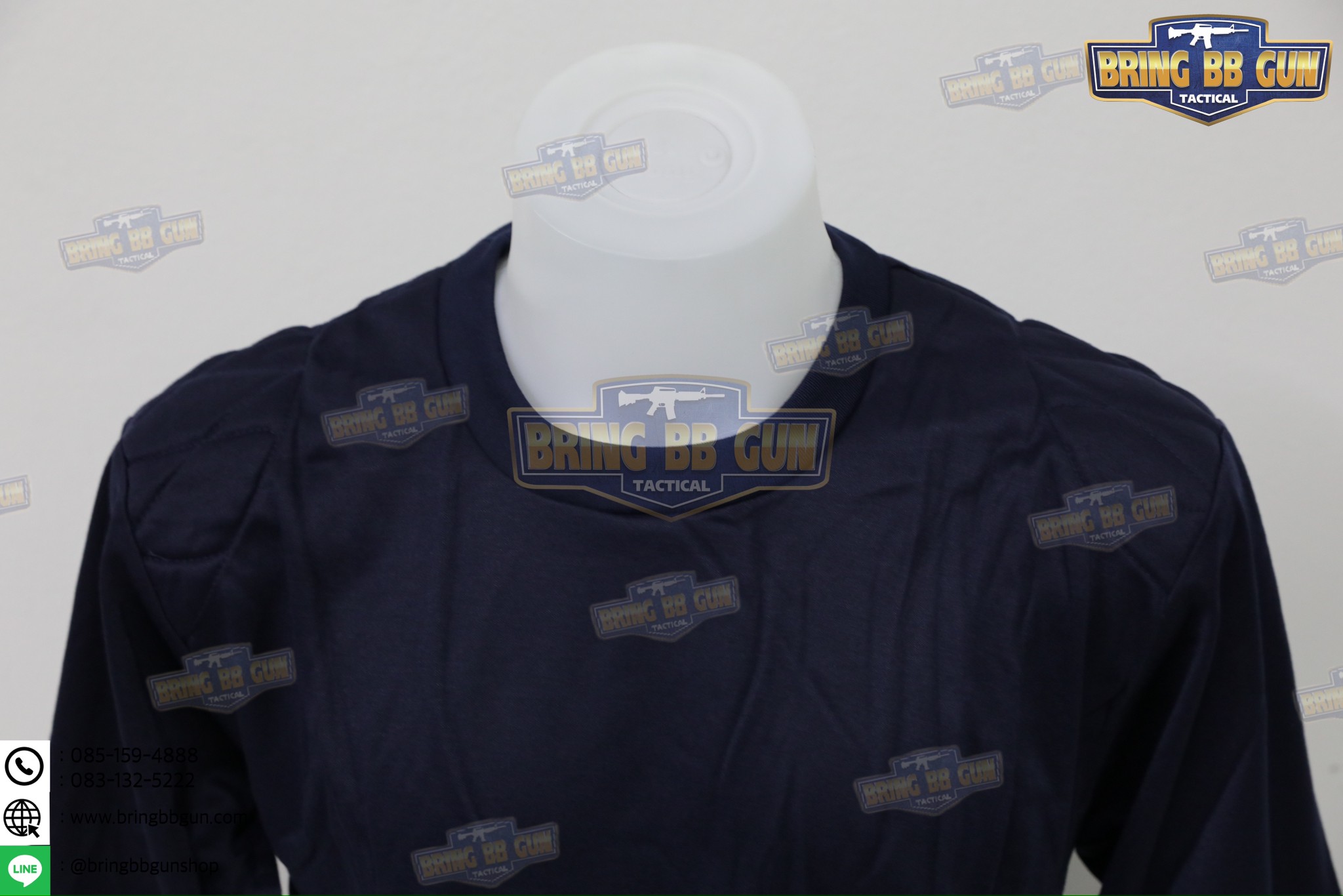 เสื้อยืดแขนยาว บุไหล่ คอกลม (ผ้า TC)