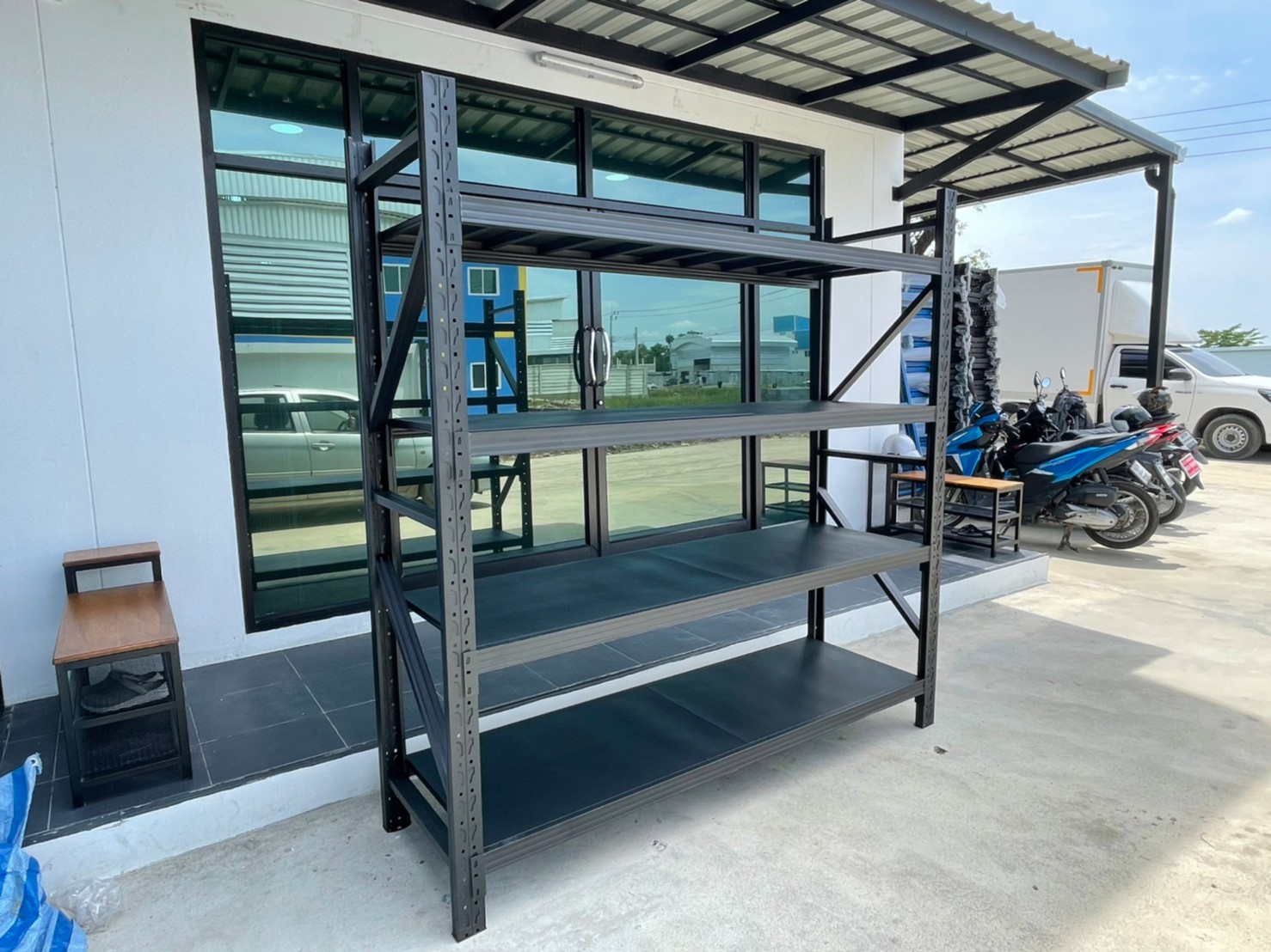 Micro Rack W200xD60xH200cm. (สีดำ) ชั้นเหล็กวางสินค้า