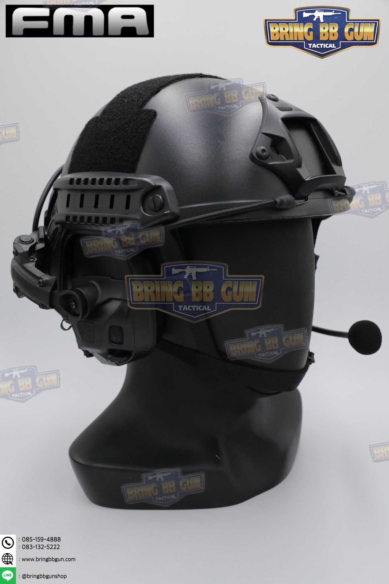 หูฟังสื่อสารตัดเสียงได้ ทรง Ops-Core AMP ยี่ห้อ FMA (FCS AMP tactical communication shooting headset noise reduction) (AMP)