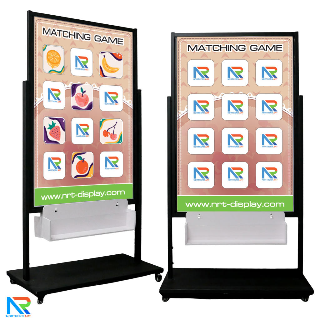 เช่าเกมส์เปิดป้ายจับคู่ 12 ช่อง Matching game ขนาด (W)94 x (D)45 x (H)170 cm.พร้อมล้อเลื่อน เคลื่อนย้ายสะดวก