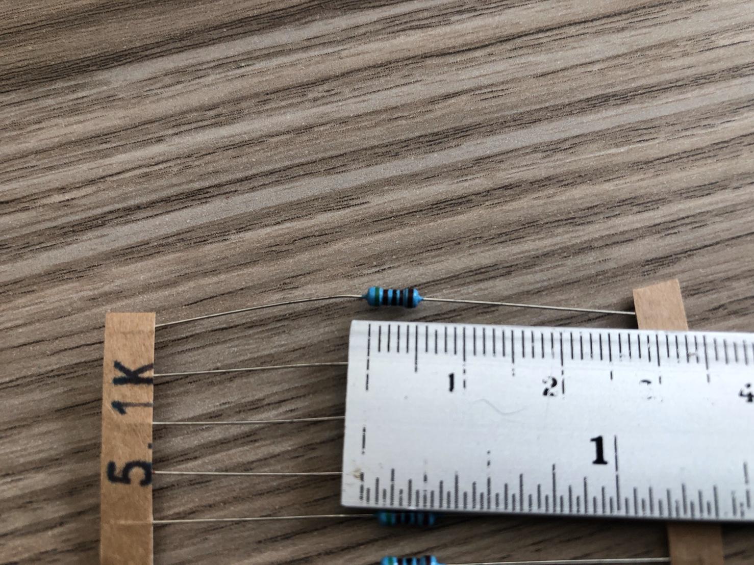 Resistor, ตัวต้านทาน 5100 โอห์ม 1/4W error +- 1%