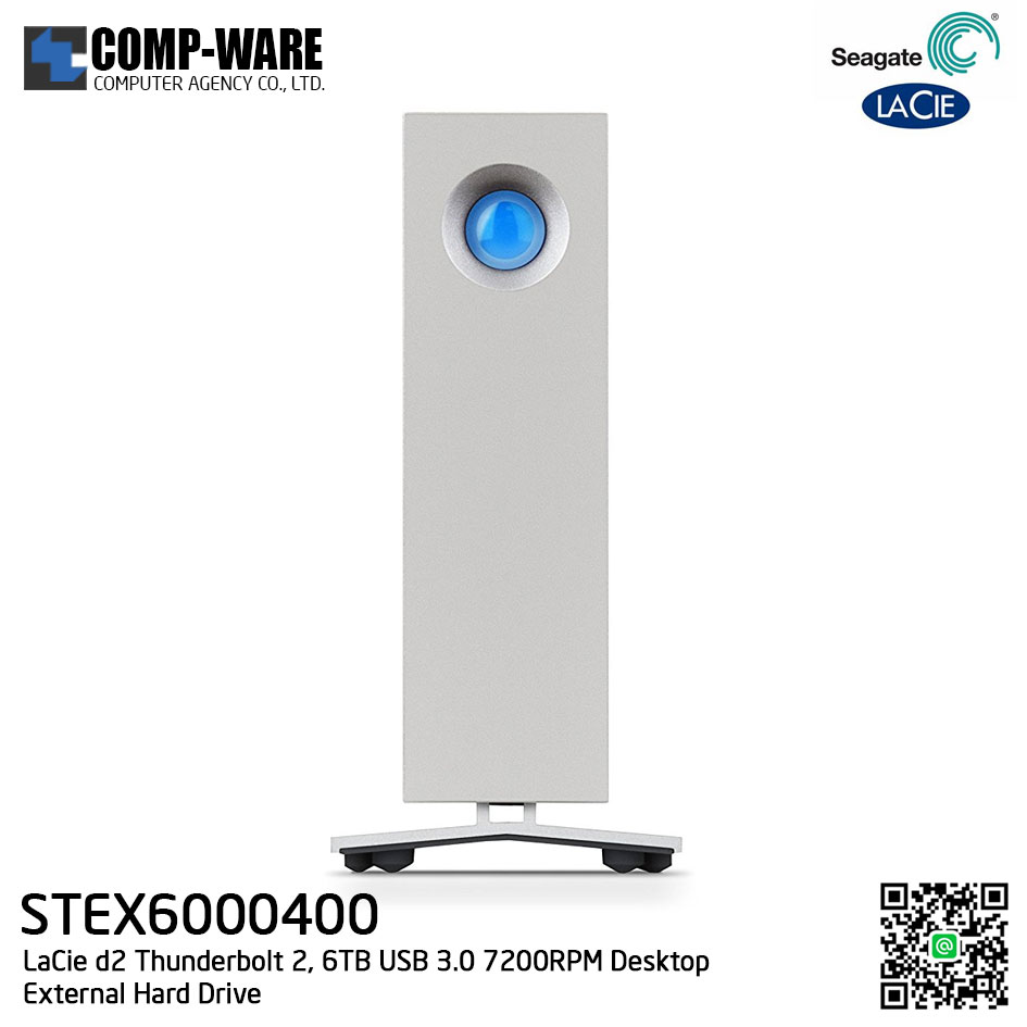Seagate LaCie 6TB d2 Thunderbolt 2 & USB3.0 External Hard Drive - STEX6000400
