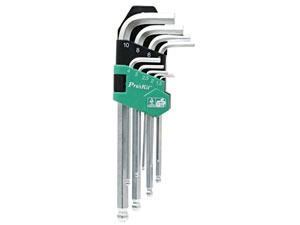 ชุดกุญแจหกเหลี่ยม 9ชิ้น Ballpoint HW-229B (CN) PROS KIT