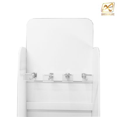 ชั้นวางสินค้าพลาสวูด รุ่น H02 ขนาด (W)45 x (D)25 x (H)150 ซม. พลาสวูดหนา 8 มม.พร้อมงานพิมพ์สติ๊กเกอร์ ( ราคาไม่รวมขอแขวนและป้ายราคา )