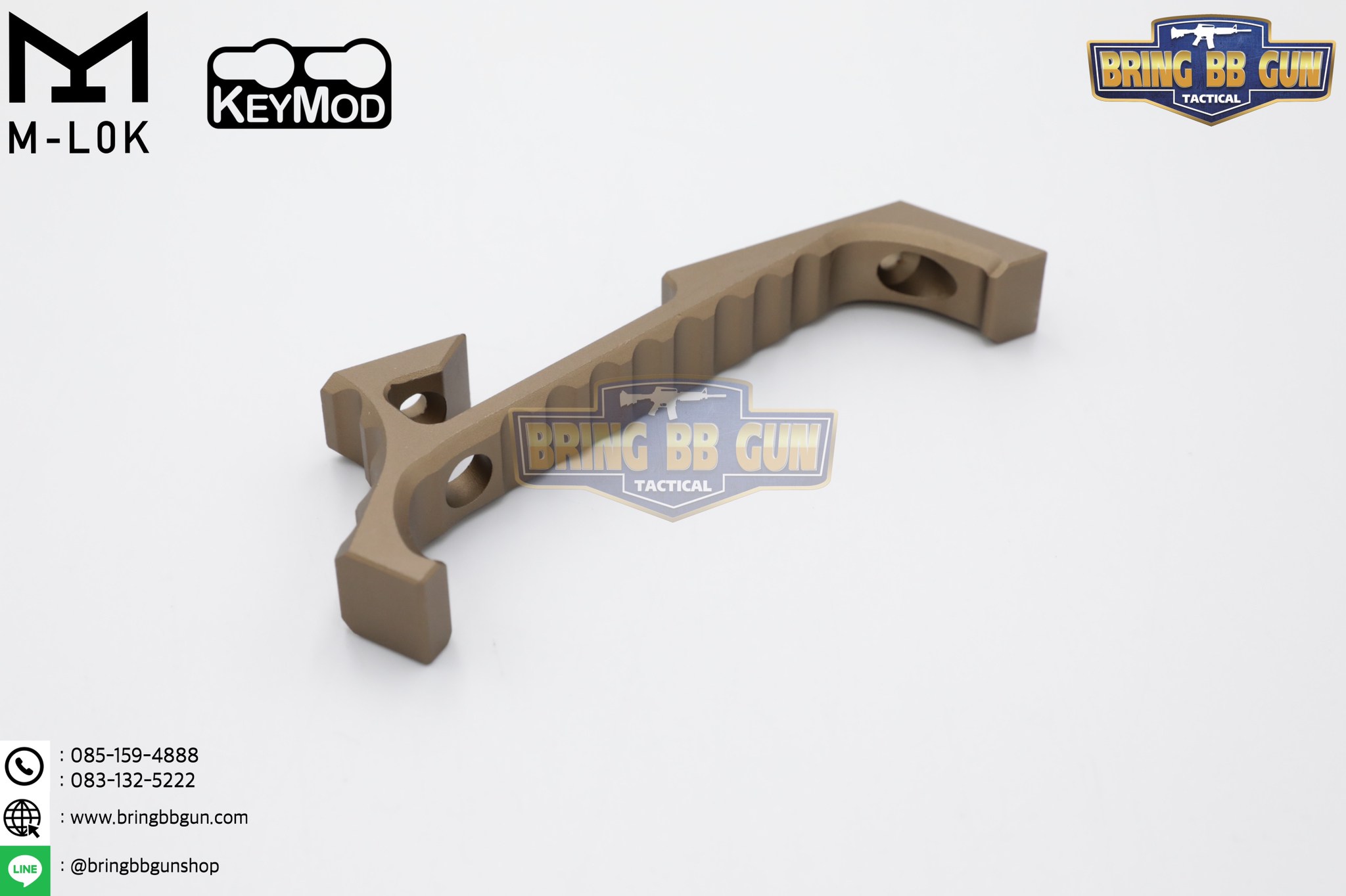 กริ๊ปมือหน้า VP23 (VP23 Tactical Angled Grip) (VP23 Tenaci Grip) (ใช้ได้กับชุดหน้าระบบราง M-Lok และ Keymod)