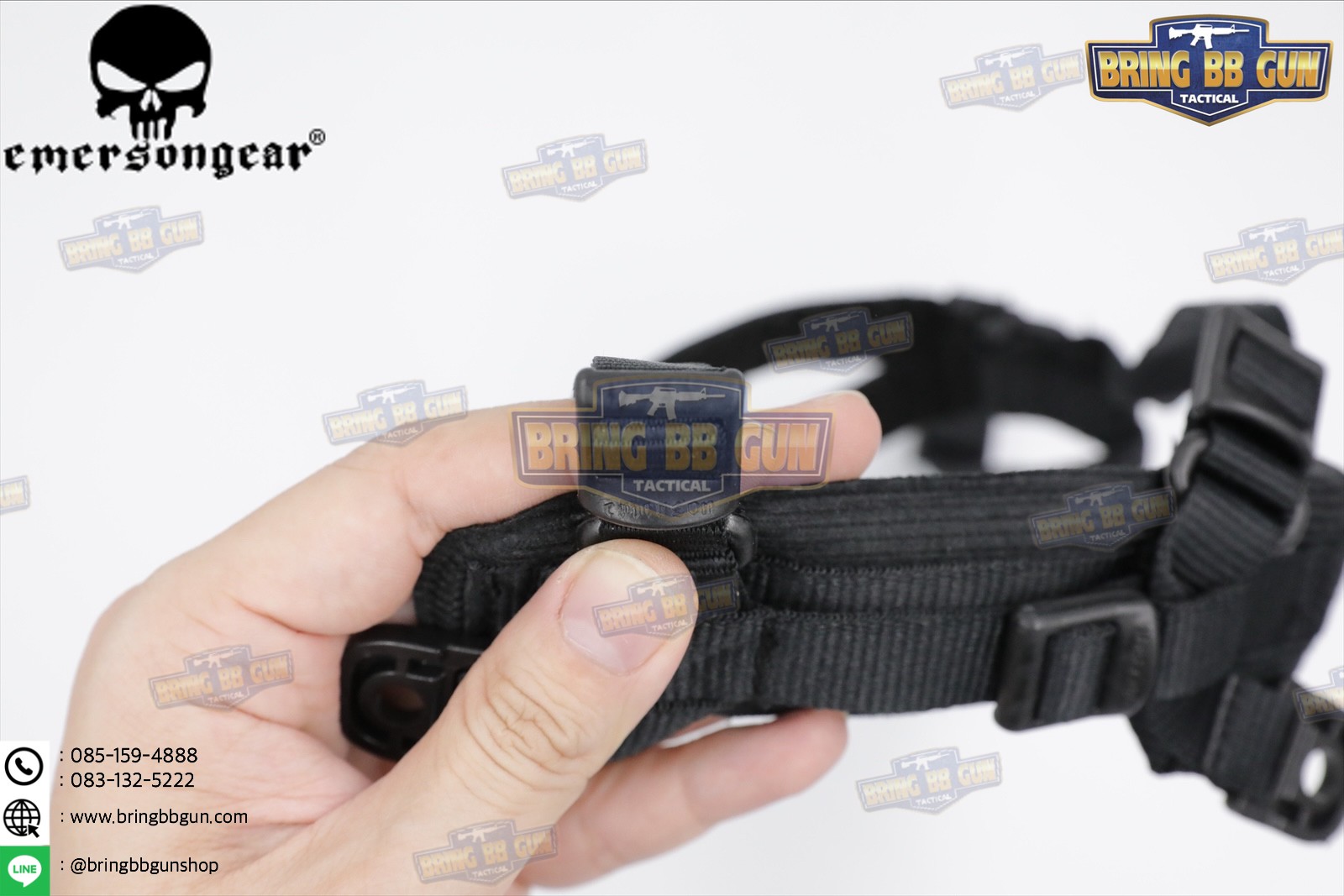 สายรัดคาง ยี่ห้อ Emerson รุ่น ทรงตัว H (EMERSON MICH Helmet Retention System H-Nape)