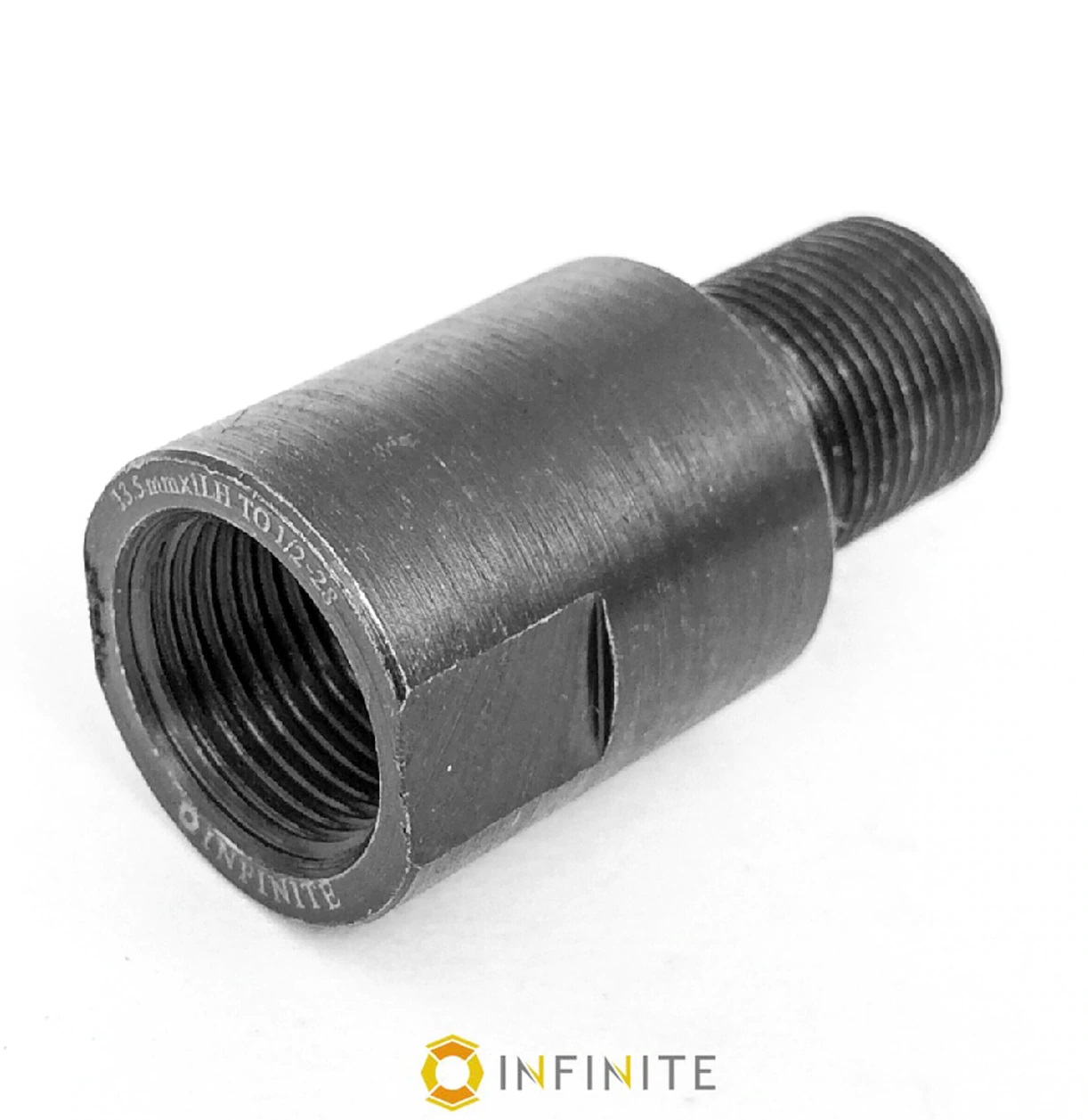 INFINITE 13.5 mm. x 1 LH threads to 1/2-28 RH