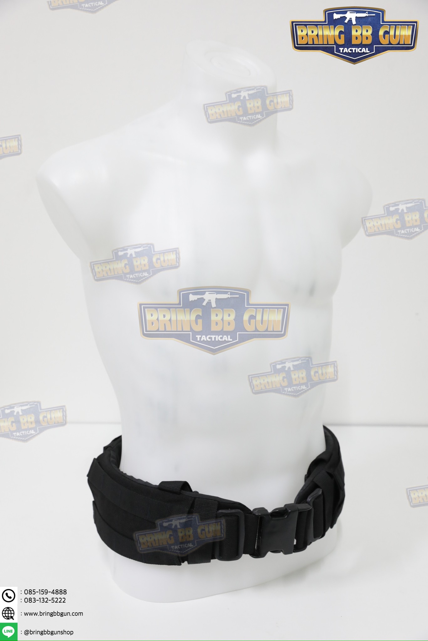 เข็มขัดสนามแบบนวม + สายโยงบ่า (เข็มขัดสนามใส่อุปกรณ์) (เข็มขัดยุทธวิธี) (Tactical Belt) (สายโยงบ่า) (สายเก่ง) (Belt Suspenders)