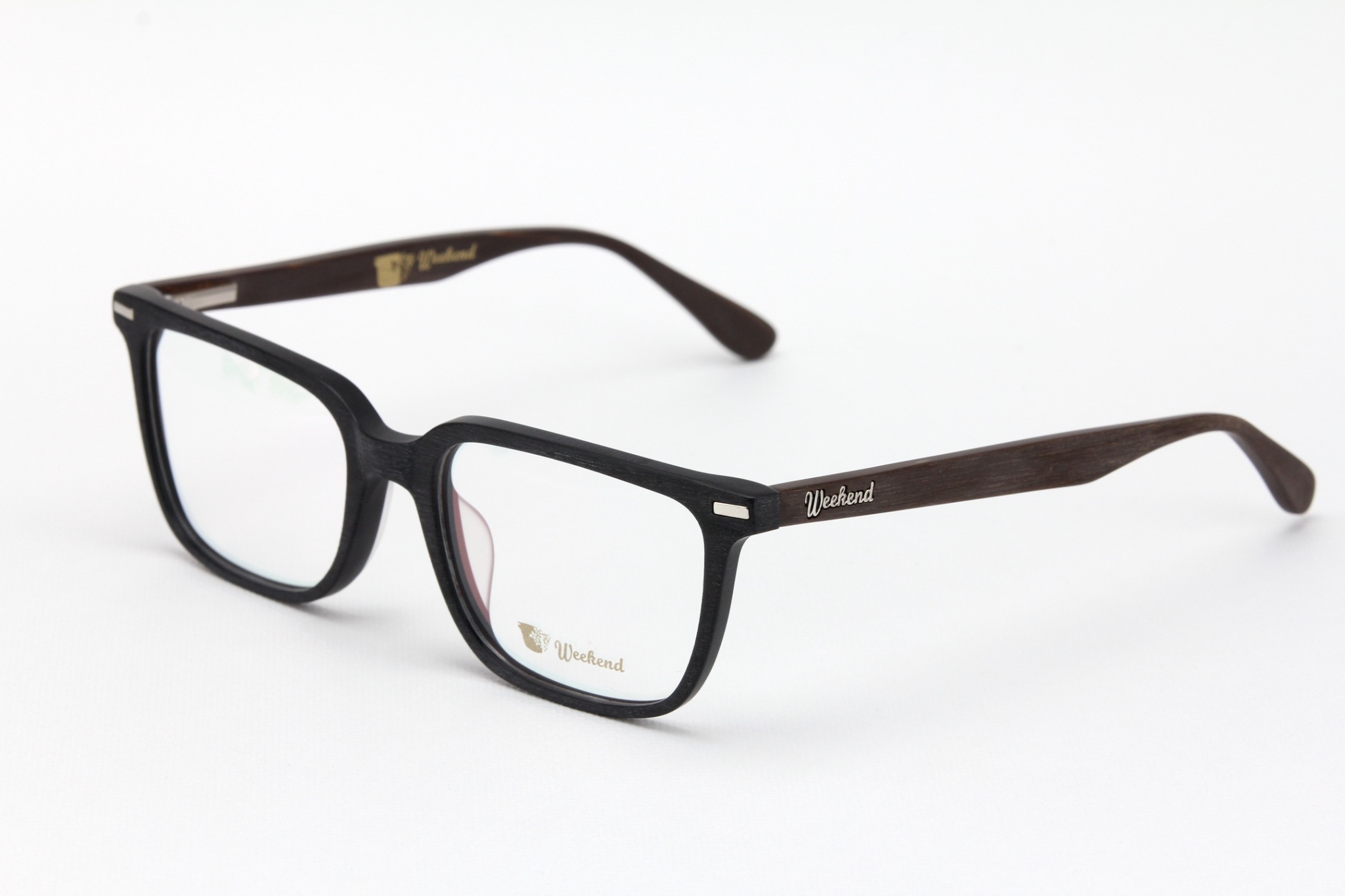 กรอบแว่นสายตาพร้อมคลิปกันแดด Weekend Cannes Black