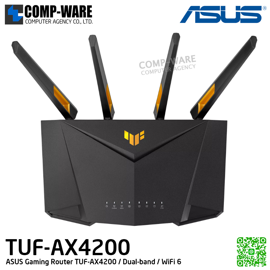ASUS Gaming Router TUF-AX4200 / Dual-band / WiFi 6 - 3Y Warranty