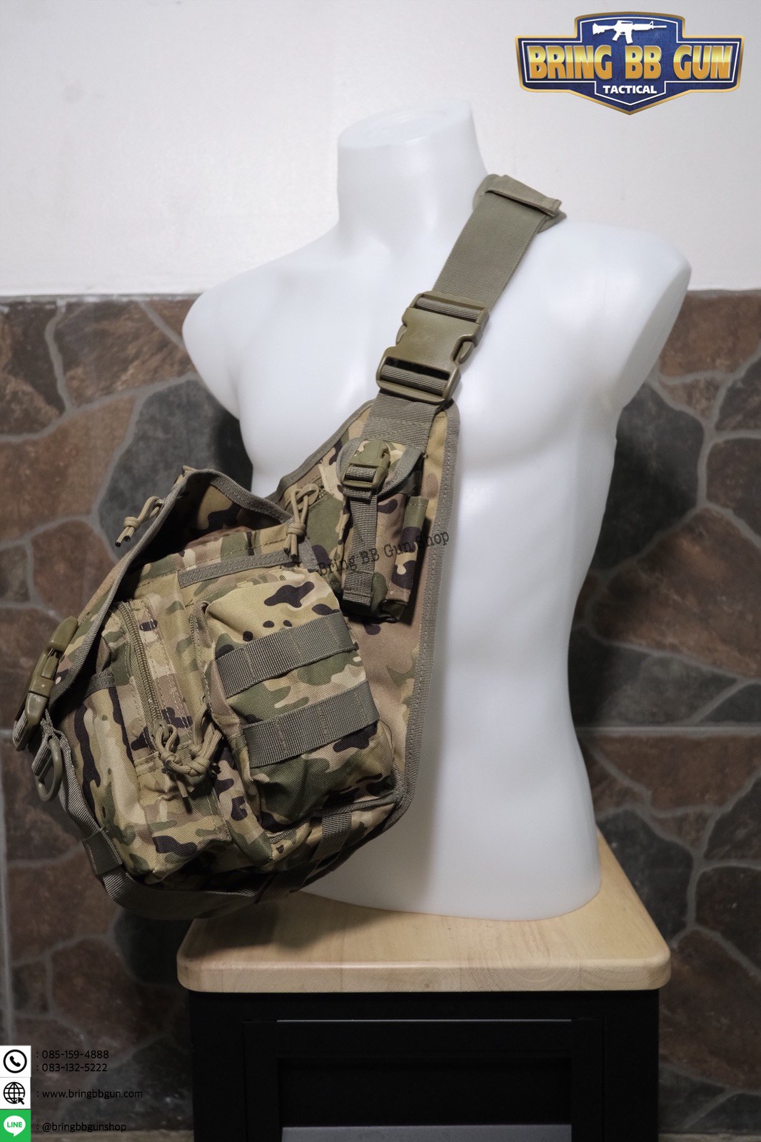 กระเป๋าสะพายข้าง-คาดอก รุ่น ทรงสามเหลี่ยม (เป้สะพายหลัง)