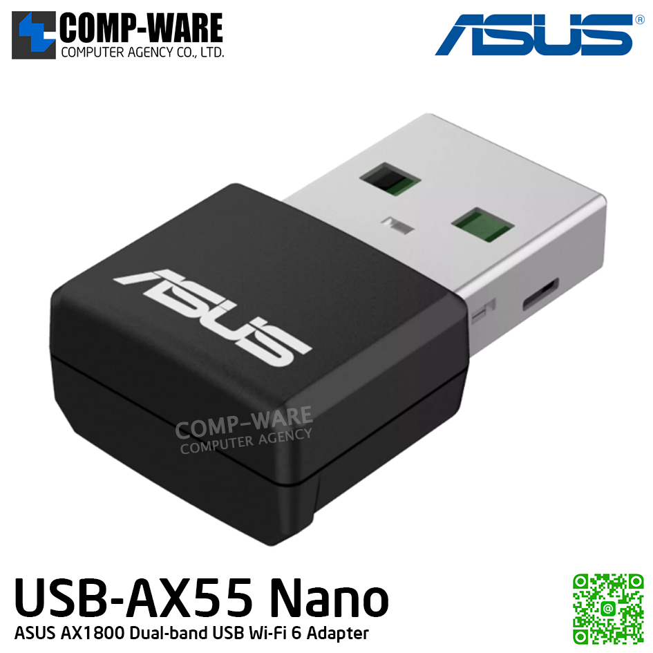 ASUS ADAPTER USB-AX55 Nano / AX1800 / Dual-band / 3Y Warranty