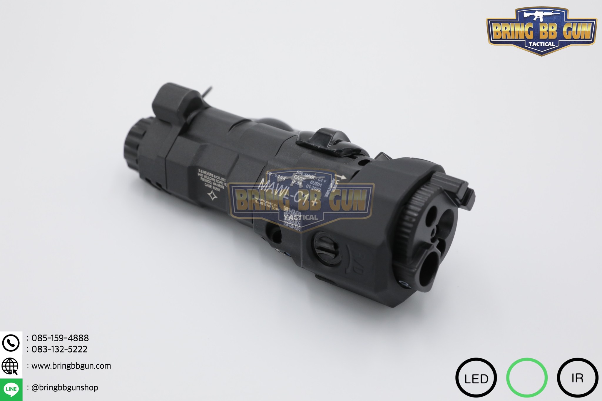 กล่องไฟฉาย+เลเซอร์ชี้เป้า+ไฟฉายIR+เลเซอร์ชี้เป้าIR (อุปกรณ์เล็งช่วยส่องสว่าง) B.E. Meyer รุ่น MAWL-C1+