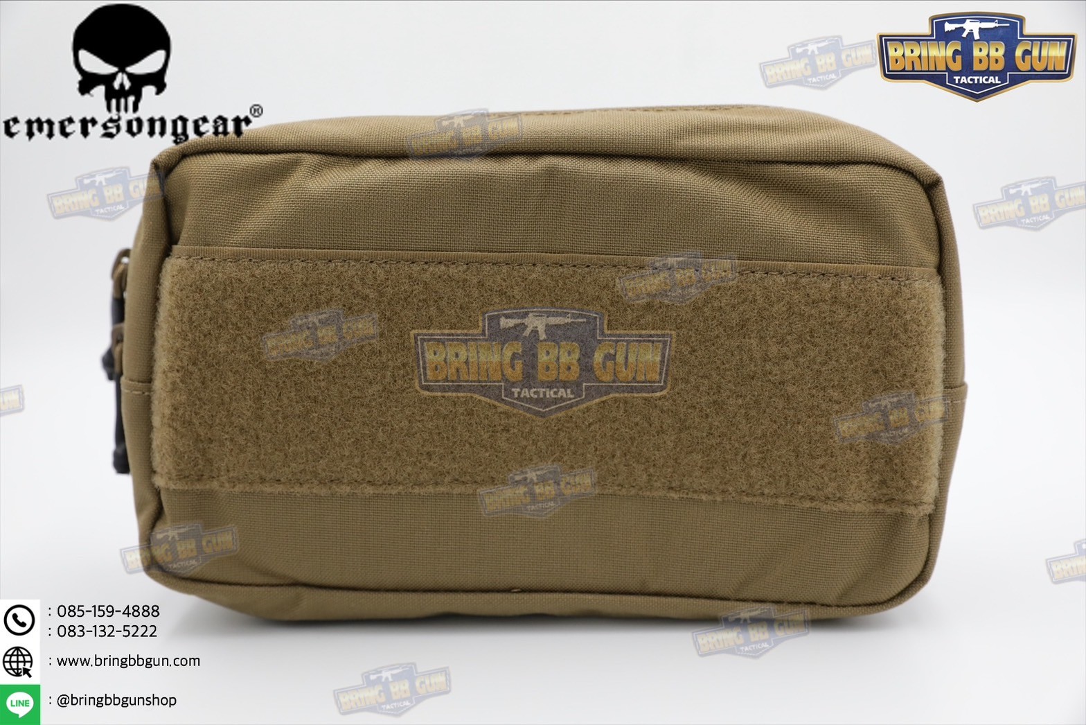 กระเป๋าจิงโจ้ติดเสื้อเวส ทรงสี่เหลี่ยม ยี่ห้อ Emerson (Emersongear Tactical Action Pouch) (Armor Carrier Drop Pouch) (Lower Accessories Pouch) (Drop Pouch)