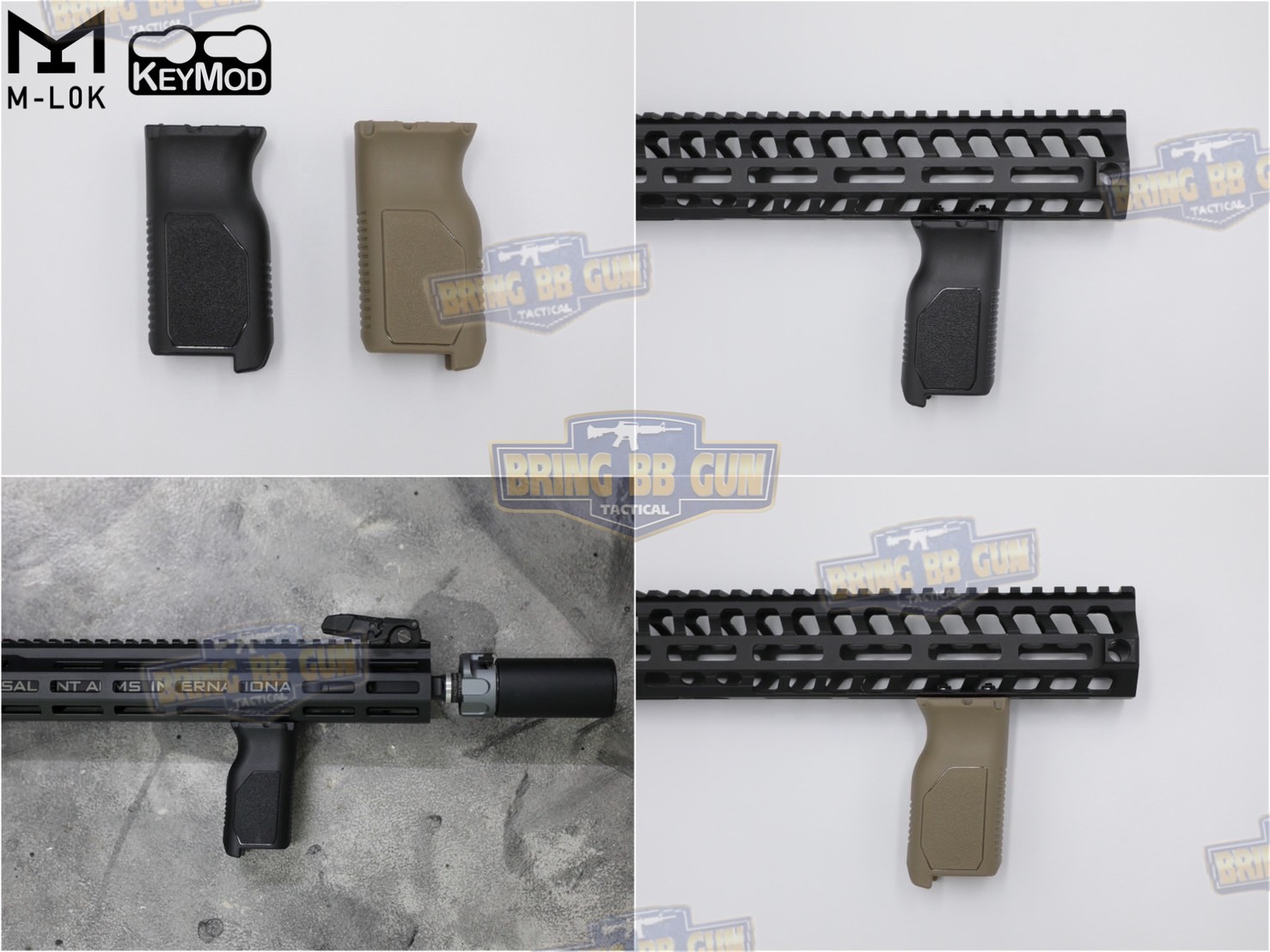 กริ๊ปมือหน้า STRIKE AVG (รุ่นยาว) (ใช้ได้กับชุดหน้าระบบราง M-Lok และ ระบบราง Keymod เท่านั้น)