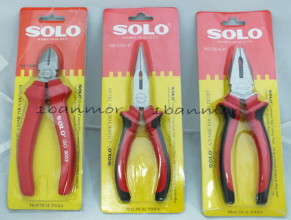 คีม Solo 6 นิ้ว คีมตัด - คีมจับปลายแหลม - คีมจับปากจิ้งจก ขายเป็นตัว