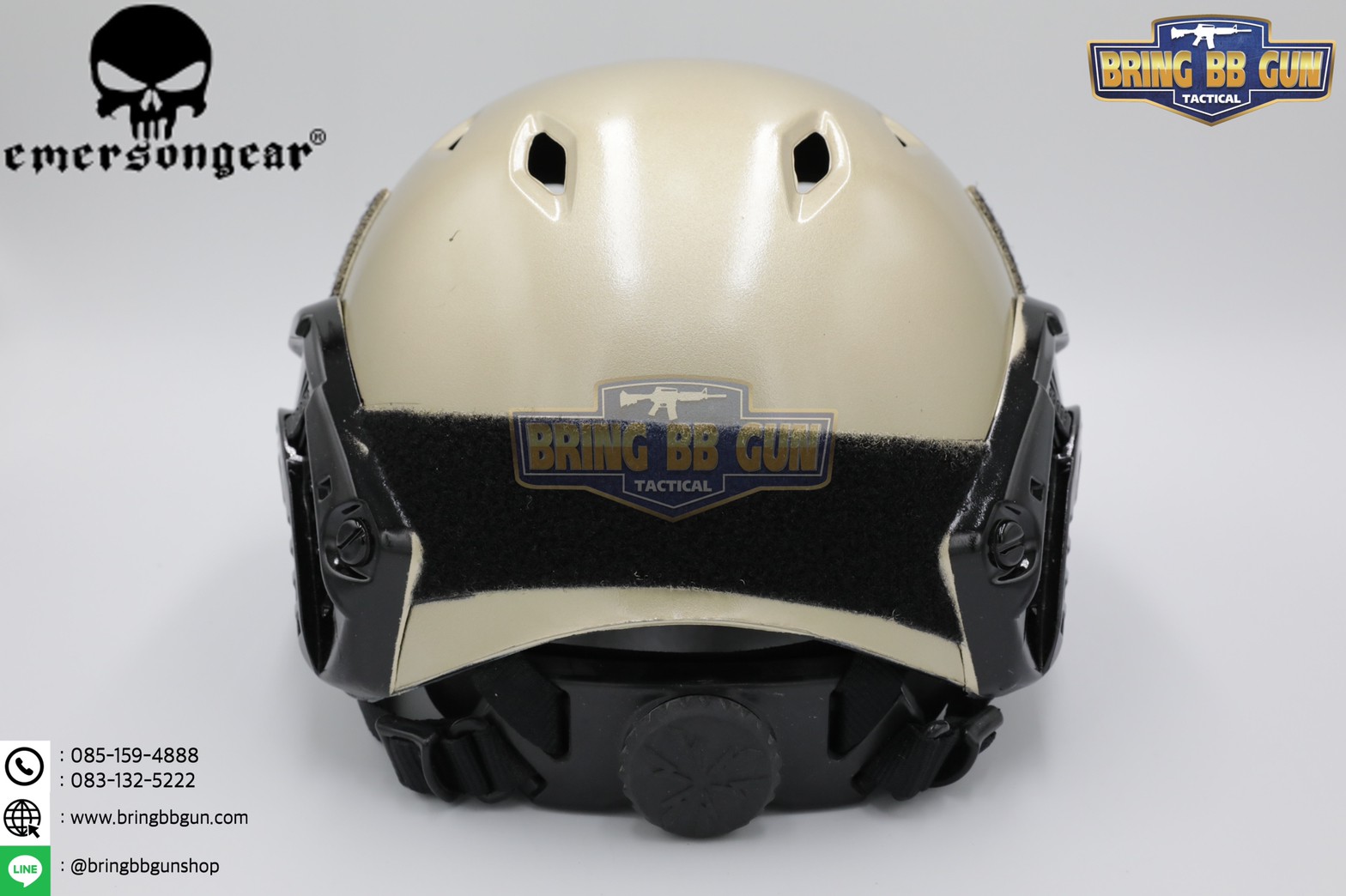 หมวกฟาส ยี่ห้อ Emerson รุ่นปรับท้ายทอยได้ (Fast Helmet BJ Type) สีทอง-ดำ