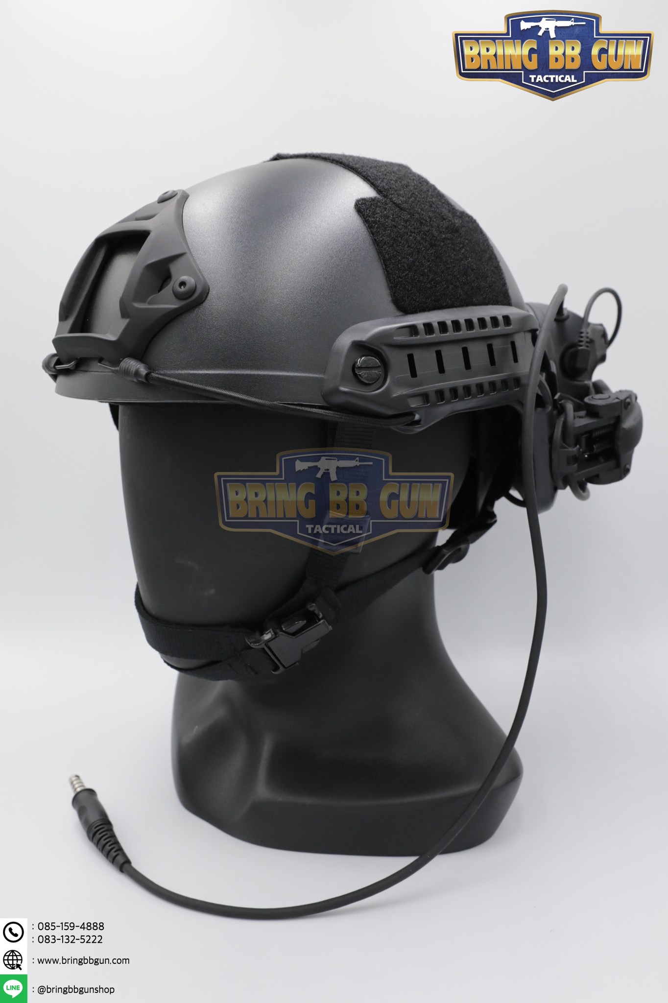 หูฟังสื่อสารตัดเสียงได้ ทรง Comtac III ยี่ห้อ Tac-Sky รุ่น หูฟังตัดเสียงพร้อมขาติดหมวกฟาส