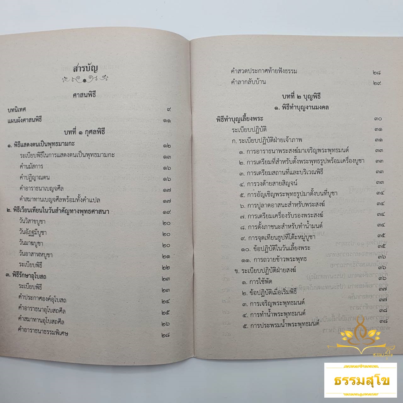 วิชา ศาสนพิธี ฉบับมาตรฐาน สำหรับนักธรรมและธรรมศึกษา ชั้นตรี