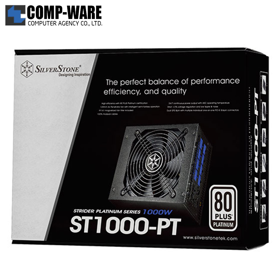 SilverStone Strider ST1000-PT 1000Watt 80Plus Platinum ATX Power Supply