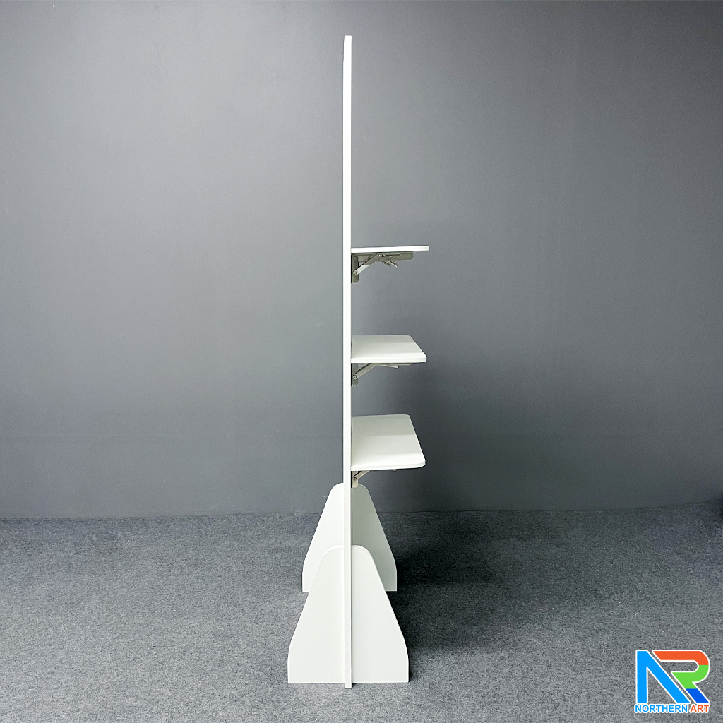 ชั้นวางสแตนดี้ไม้ MDF ปิดผิวเมลามีน ขนาด (W) 58 x (L) 30 x (H) 160 cm.