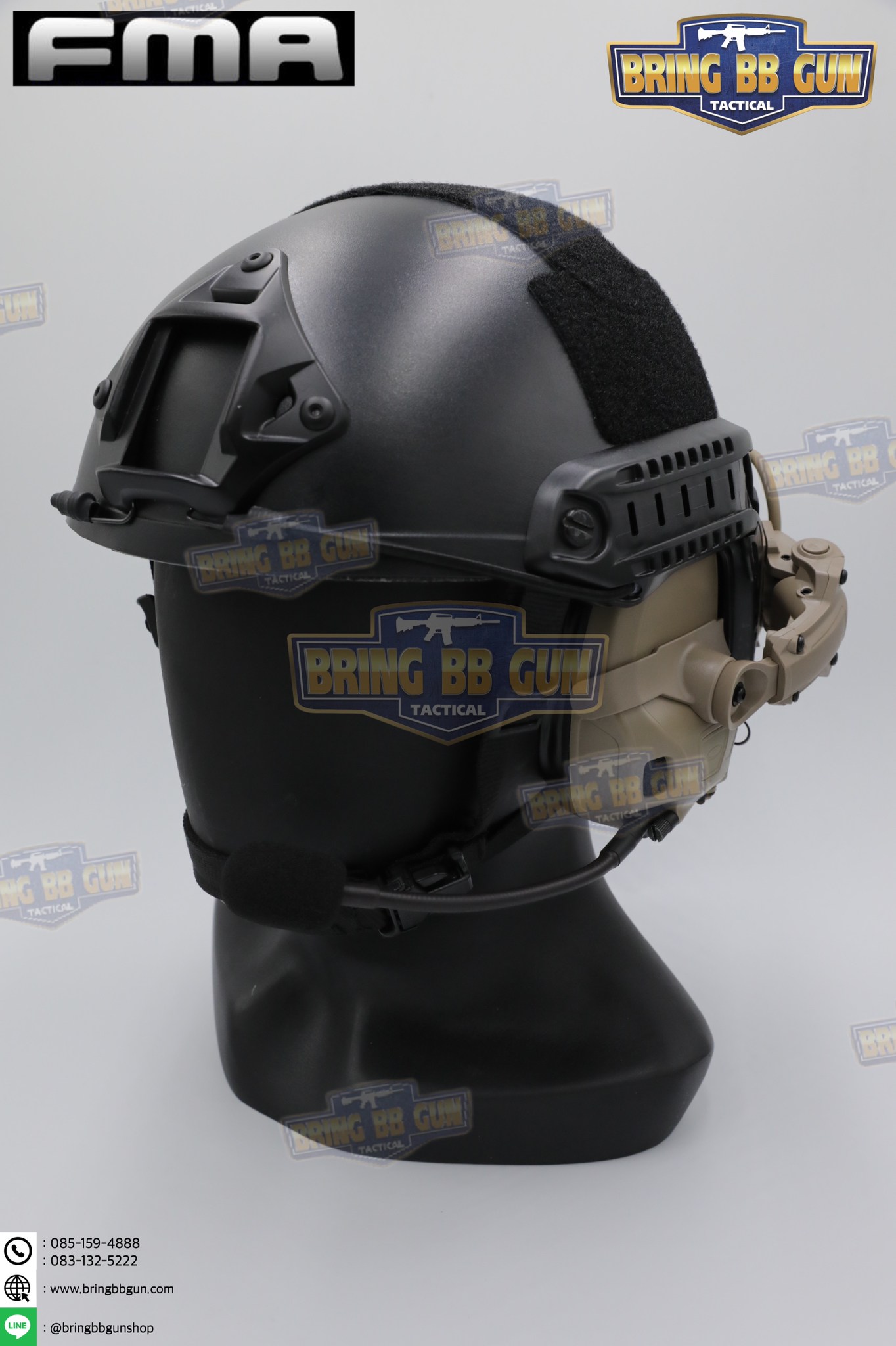 หูฟังสื่อสารตัดเสียงได้ ทรง Ops-Core AMP ยี่ห้อ FMA (FCS AMP tactical communication shooting headset noise reduction) (AMP)