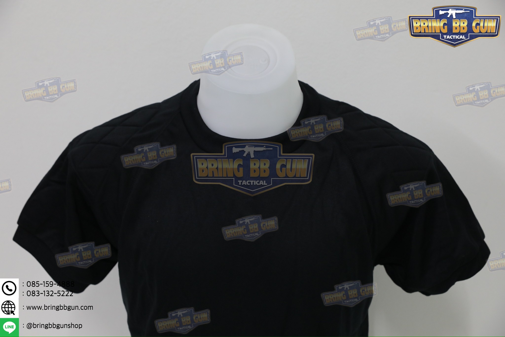 เสื้อยืดรองบ่า บุไหล่ (ผ้า TC)