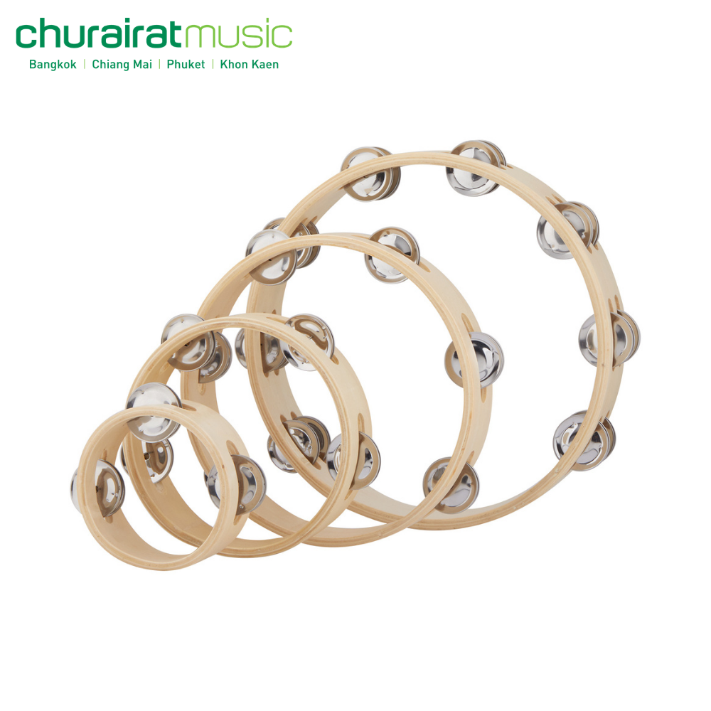 Custom Tambourine (Wood) เครื่องเคาะจังหวะ by Churairat Music
