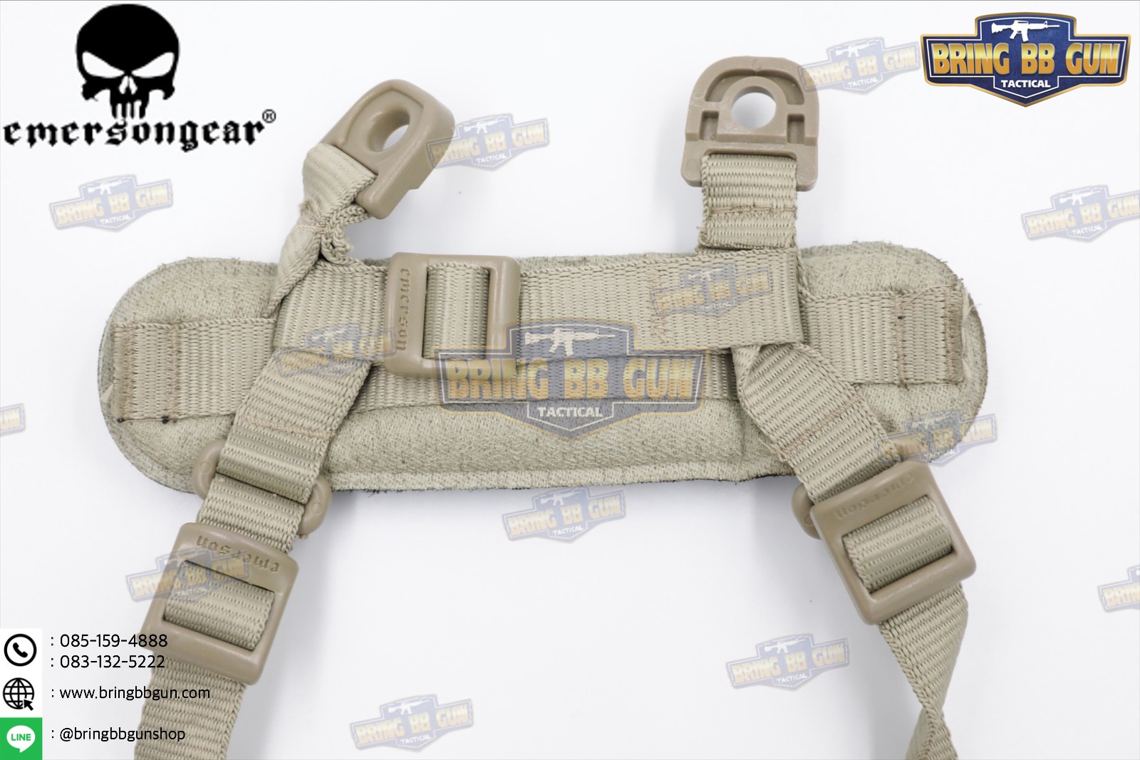 สายรัดคาง ยี่ห้อ Emerson รุ่น ทรงตัว H (EMERSON MICH Helmet Retention System H-Nape)