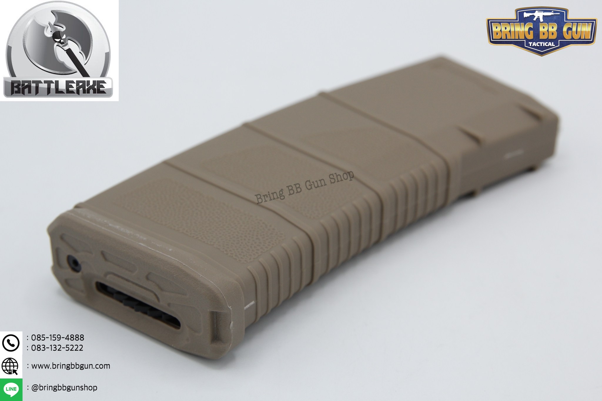 แม็กกาซีน M4 ยี่ห้อ Battle Axe แบบปั่น มี4ทรงให้เลือก ทรง P-mag(P-mag Hi-cap magazine) ทรง EPM(EPM Hi-cap magazine) ทรง 002(002 Hi-cap magazine) ทรง IMI Lancer(IMI Lancer Hi-cap magazine)