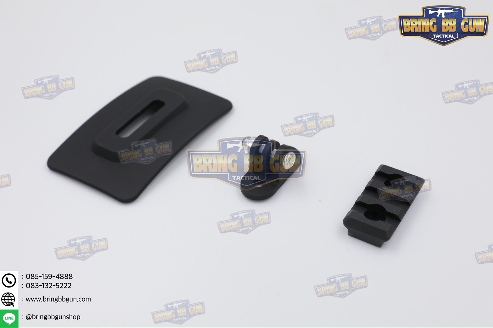 ขาจับกล้อง-ไฟฉายแบบตีนตุ๊กแกติดหมวกยุทธวิธี (เพลทจับกล้อง-ไฟฉายติดหมวกฟาส) (Tactical Helmet Attach M-Lok Plate)