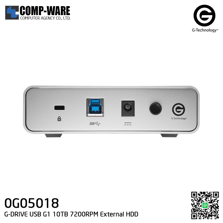 G-Technology G-DRIVE USB G1 10TB 7200RPM External Hard Drive - 0G05018