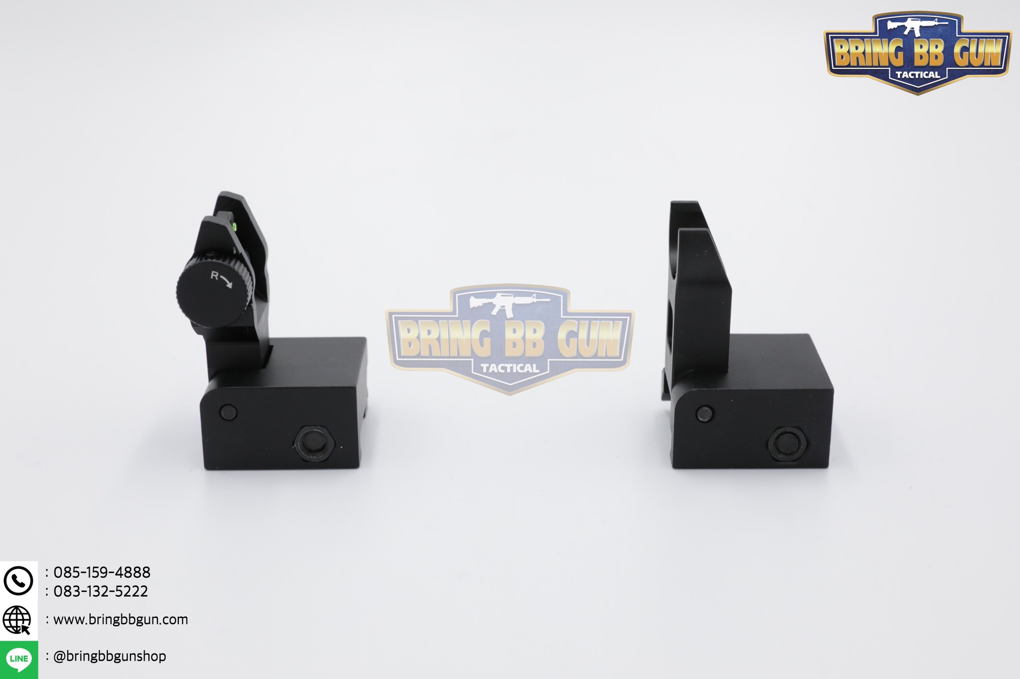 ศูนย์หน้า-หลังพับได้แบบโลหะ รุ่น ศูนย์เล็งเรืองแสง