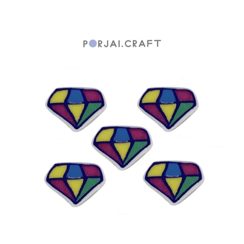 ลูกปัดเพชร Diamond polymer beads 10mm